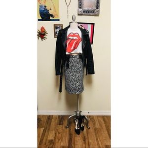 Faux fur Zebra skirt